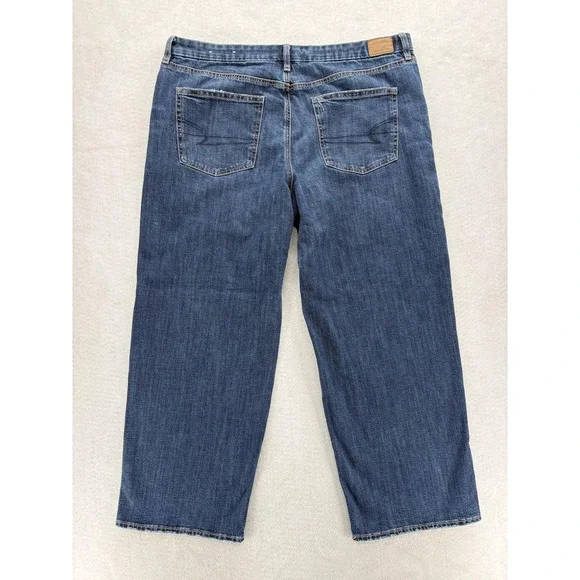 American Eagle Outfitters Wide Leg Jeans in Medium Blue - Picture 13 of 14